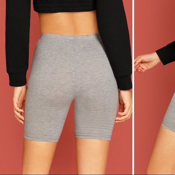 HIGH WAIST BIKER SHORTS - Picture 2 of 2